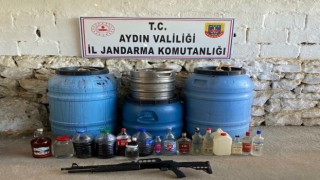 Didimde 500 litre el yapımı içki ele geçirildi