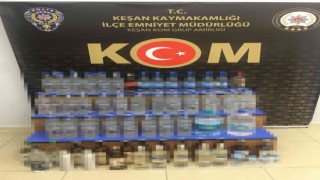 Edirnede 81 adet kaçak içki ele geçirildi