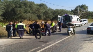 Erdekte motosiklet kazası 1 kişi yaralı