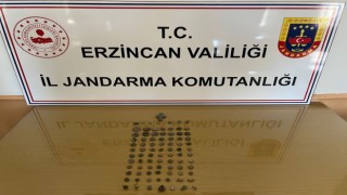 Erzincanda 85 tarihi eser ve sikke ele geçirildi