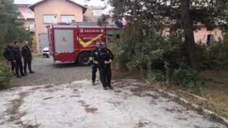 Erzurumda metruk binada yangın