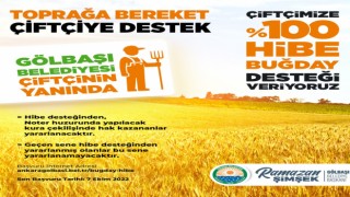 Gölbaşı Belediyesinden çiftçiye buğday tohumu desteği