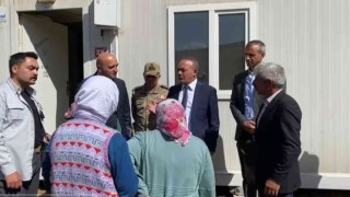 Göledeki depremzedeler için konteyner kurulumu başladı