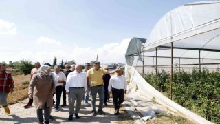 Gültak, hortumdan etkilenen bölgelerde incelemelerde bulundu