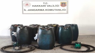 Hakkaride 520 litre kaçak akaryakıt ele geçirildi