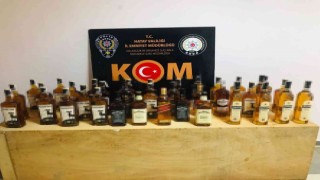 Hatayda 36 şişe kaçak içki ele geçirildi