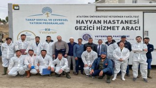 Hayvan hastanesi gezici hizmet aracı Karayazıda