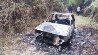 Hırsızlar çaldıkları otomobili kullandıktan sonra ateşe verdi