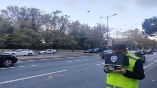 İstanbulda dronlu trafik denetimi