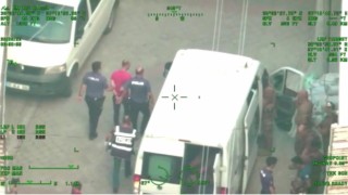 İzmirde helikopter destekli şafak operasyonu: 39 şüpheli yakalandı