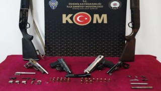 İzmirde kuru sıkıdan tabanca yapan şüpheli yakalandı
