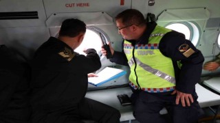 Jandarmadan helikopter destekli trafik denetimi