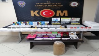 Kastamonuda polis ekiplerinden kaçak tütün operasyonu