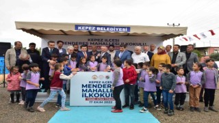 Kepezde 32 derslikli okulun temeli öğrencilerle atıldı