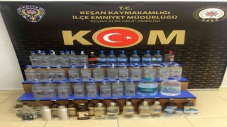 Keşanda 81 şişe gümrük kaçağı alkol ele geçirildi