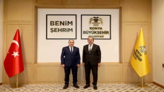 Konya protokolünden Başkan Altaya tebrik ziyareti