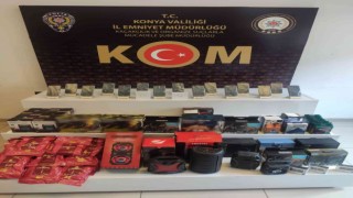 Konyada 2 ayrı iş yerine kaçakçılık operasyonu