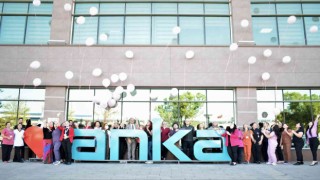 Meme kanserine karşı pembe balon uçurdular