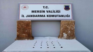 Mersinde 25 adet bronz sikke ele geçirildi