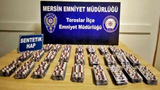 Mersinde bin 412 sentetik ecza maddesi ele geçirildi
