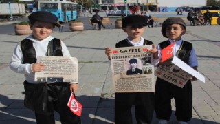 Minik öğrencilerden Cumhuriyet Bayramına özel gazete