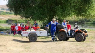 Minik öğrencilerin Emekli Hayvanlar Çiftliğinde ATV ile safari keyfi