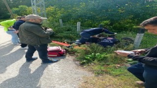 Motosikletiyle şarampole yuvarlanan genç ağır yaralandı