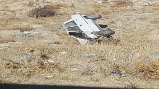 Niğdede otomobil şarampole uçtu: 1 ölü, 1 ağır yaralı