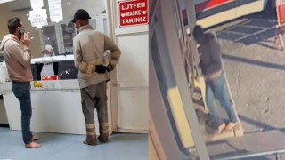 Osmaniye'de Çamurlu diye ayakkabılarını çıkartıp hastaneye girdiler, o anlar kameralara yansıdı