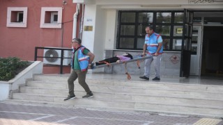 Osmaniyede gerçeğini aratmayan yangın tatbikatı