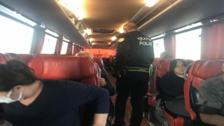 Otogarda emniyet kemeri denetimi yapıldı, yolcular bilgilendirildi
