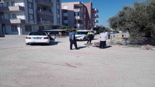 Otomobile çarpan motosikletin sürücüsü yaralandı