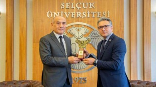Özbek Rektör Sirojiddinovdan Rektör Aksoya ziyaret