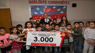 Pano tasarım yarışmasında dereceye giren okullara ödülleri verildi