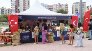 Pozantının organik lezzetler standına yoğun ilgi