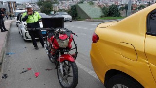 Samsunda motosiklet taksiyle çarpıştı: 1 yaralı