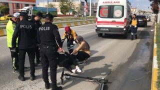 Scooterdan düşen öğrenci yaralandı