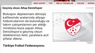 Spor camiasından Denizlispora geçmiş olsun mesajı