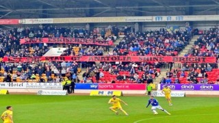 St. Johnstone taraftarlarının açtığı Eskişehirspor pankartı İskoçya Ligine damga vurdu