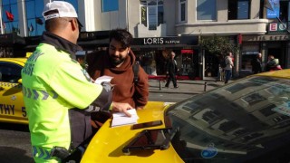 Taksimde kaldırımda scooter kullananlara ceza yağdı