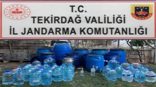 Tekirdağda 1 ton sahte içki ele geçirildi