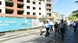 Turgut Özal Mahallesinde kentsel dönüşüm binaları yükseliyor