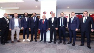 Turkcell Genel Müdürü Murat Erkan, TFF Başkanı Mehmet Büyükekşiyi ziyaret etti