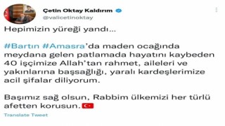 Vali Kaldırımdan Amasradaki elim olay için duyarlı davranış