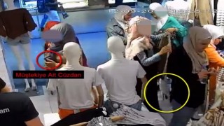 Yankesici kadınlar güvenlik kameralarına yakalandı