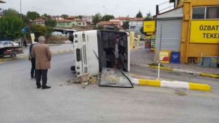 Yozgatta işçileri taşıyan otobüs devrildi: 6 yaralı