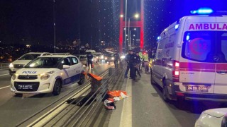 15 Temmuz Şehitler Köprüsünde feci kaza: Motosiklet bariyere çarptı, 1 ölü 1 yaralı