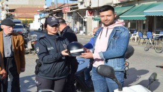 Ahmetli Emniyetinden ‘Bir Kask Bir Hayat uygulaması