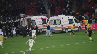 Altay kalecisine korner direğiyle vurarak kafasını yaran saldırgan tutuklandı.