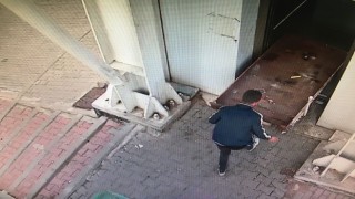 Asansöre motosikletle de binen var hurda arabasıyla da